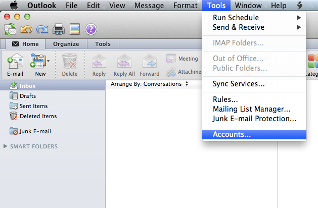 outlook for mac send mail as